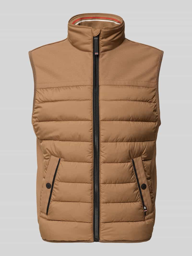 Kamizelka pikowana o kroju regular fit z wodoodpornego materiału