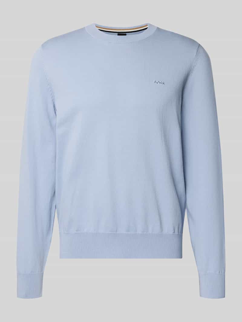 Sweter z dzianiny o kroju regular fit z czystej bawełny model ‘UPCAS’