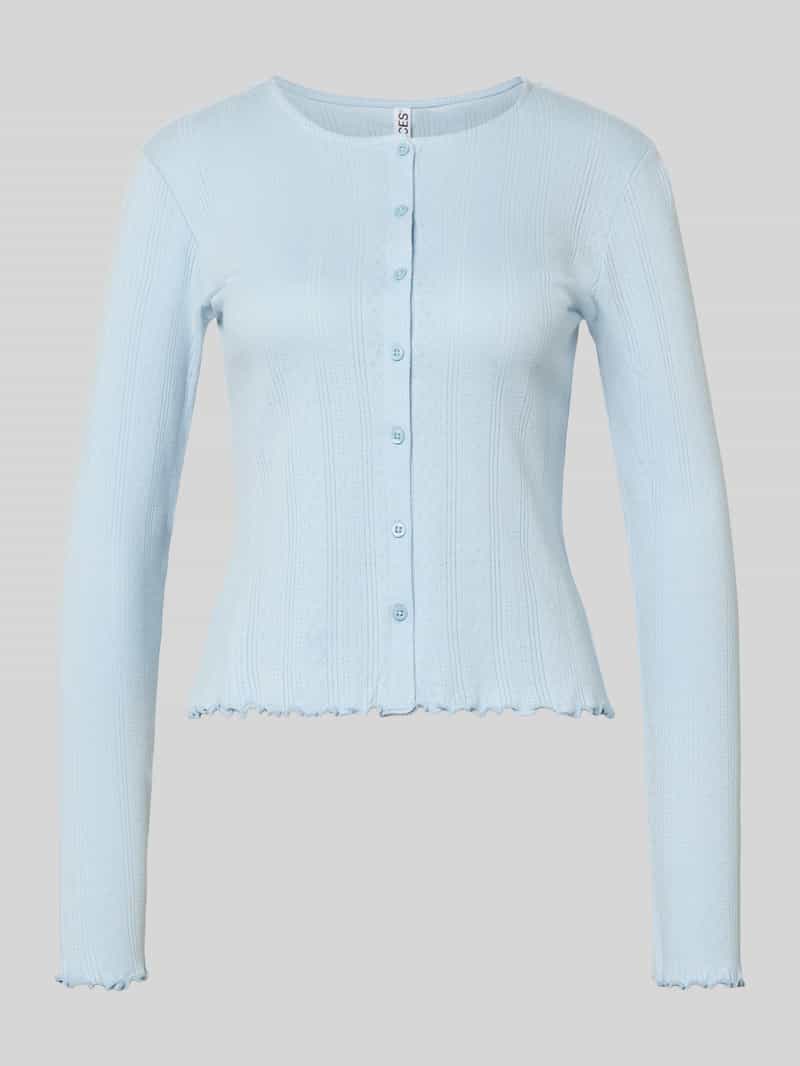 Kardigan o kroju slim fit z mieszanki bawełny i wiskozy model ‘MARIE’