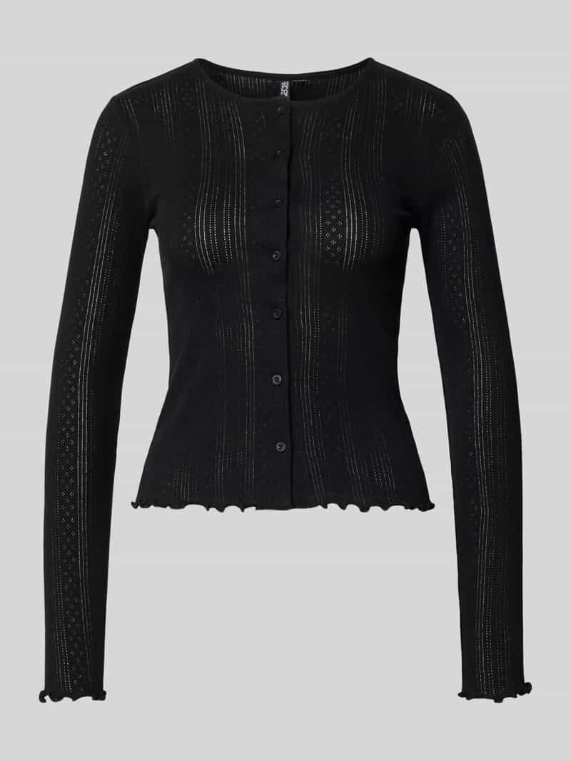 Kardigan o kroju slim fit z mieszanki bawełny i wiskozy model ‘MARIE’