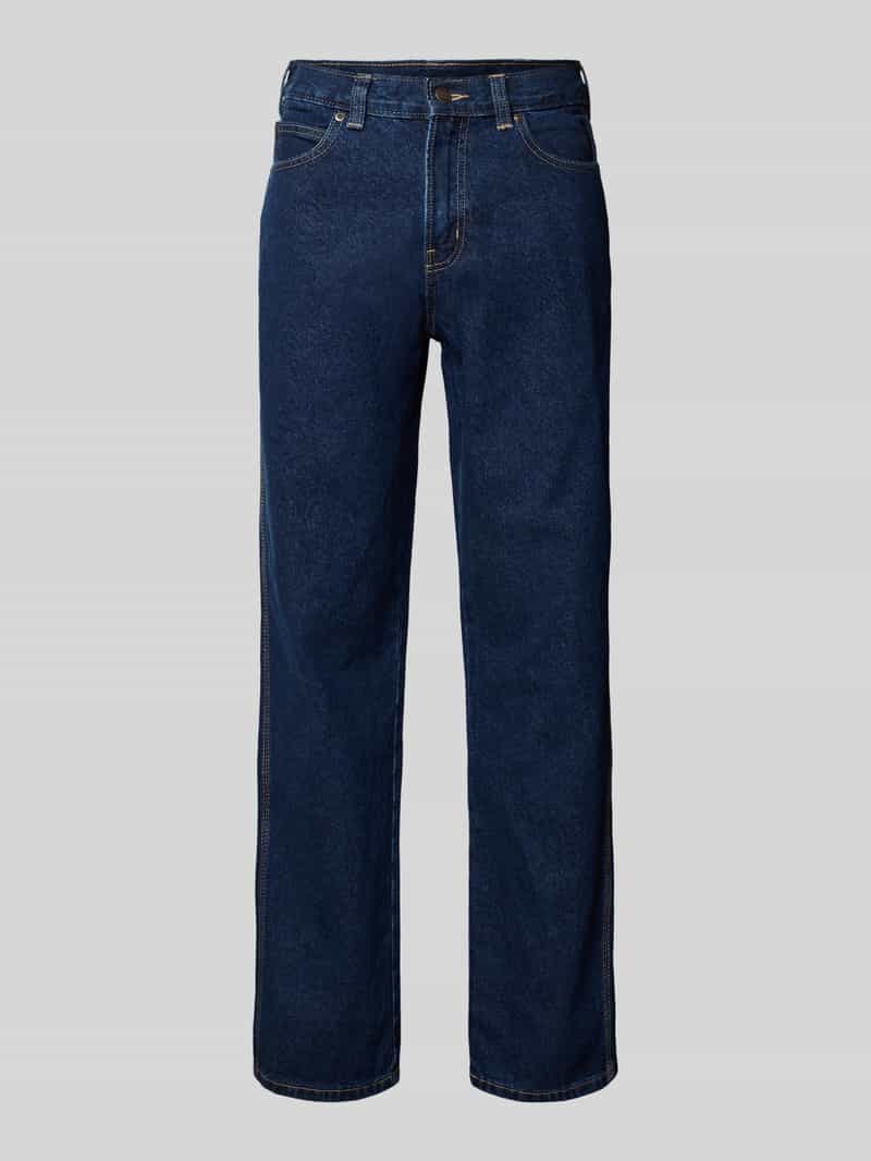 Jeansy o kroju straight fit z 5 kieszeniami