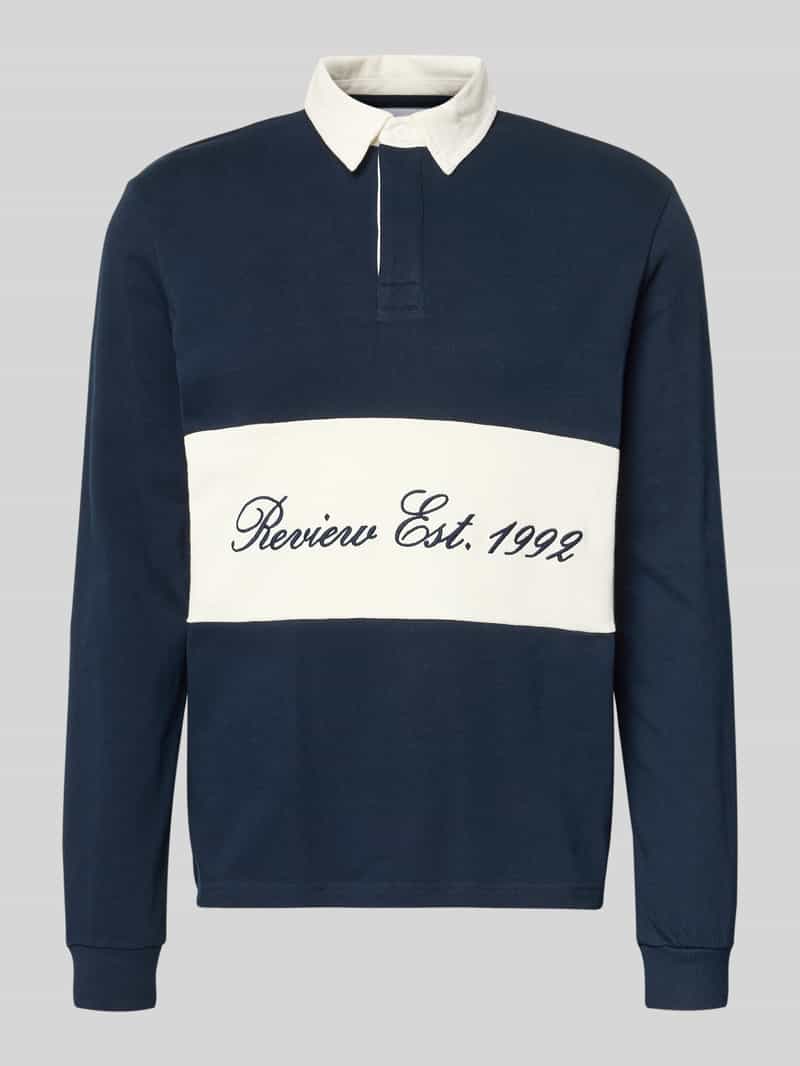 Koszulka polo o kroju regular fit z długim rękawem i wyhaftowanym logo