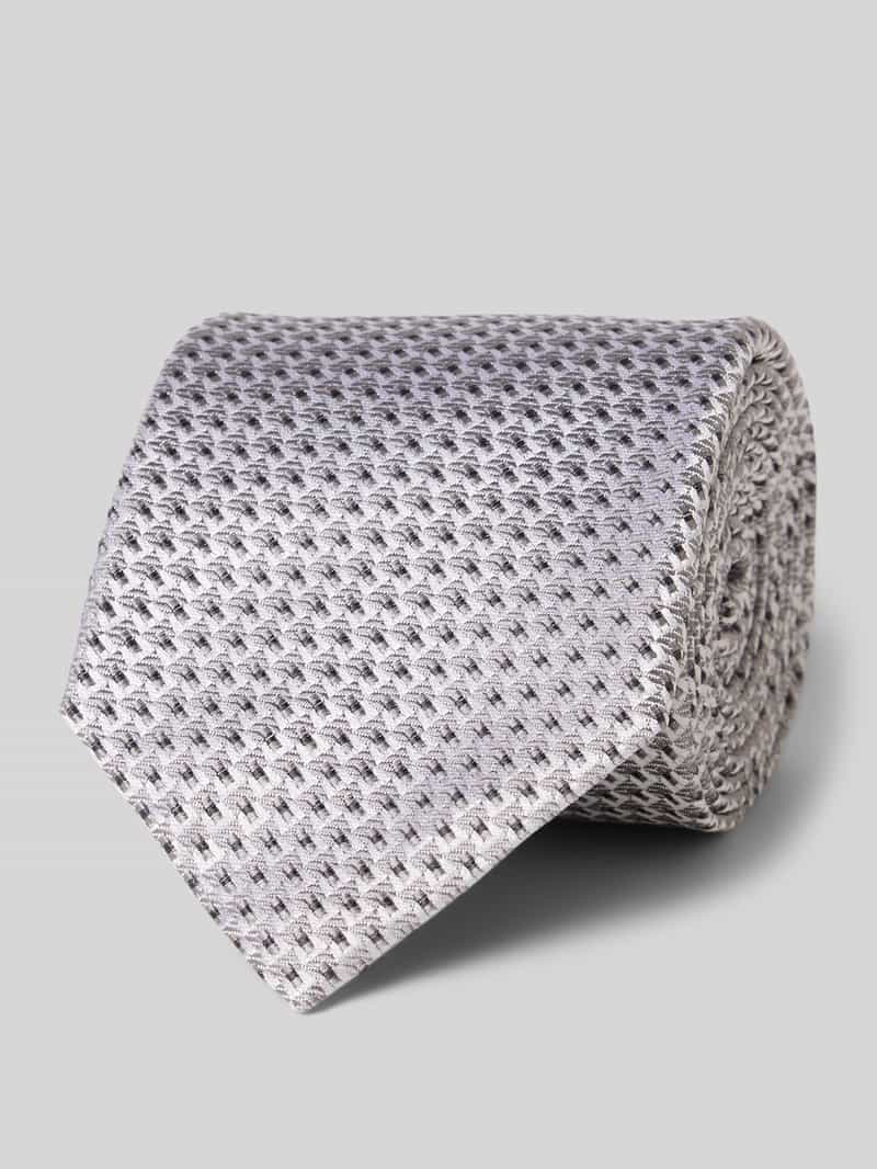 Krawat jedwabny ze wzorem na całej powierzchni (7,5 cm)