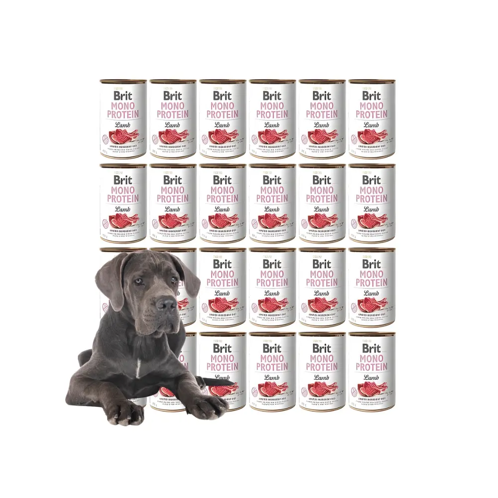 Brit Mono Protein Lamb 24x400g Mokra karma dla psa monobiałkowa