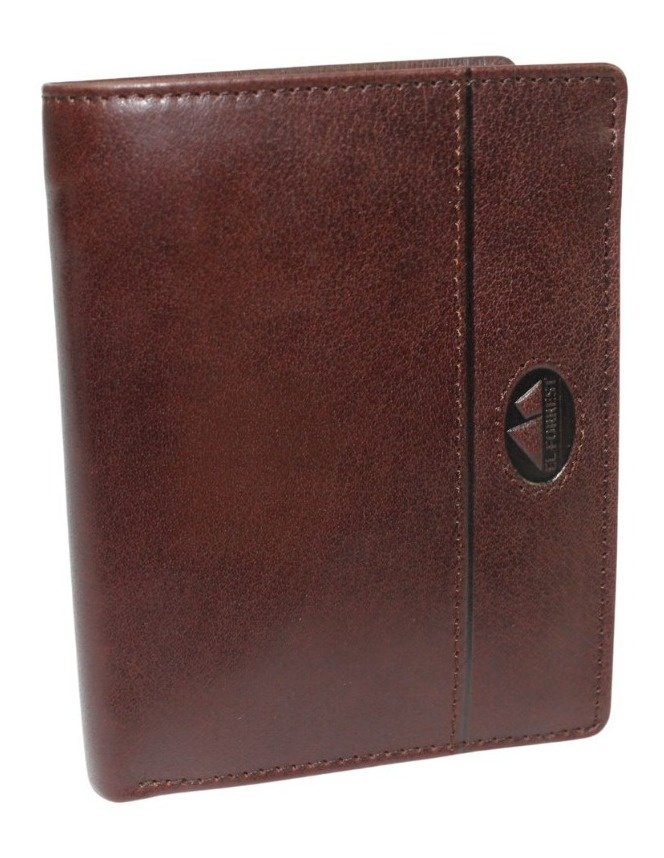 Portfel Męski EL FORREST Skóra Bydlęca Duży Pionowy Bez Zapięcia Jedno Skrzydełko RFID 861 CZEKOLADOWY 13,5 x 10 x 2,5 cm