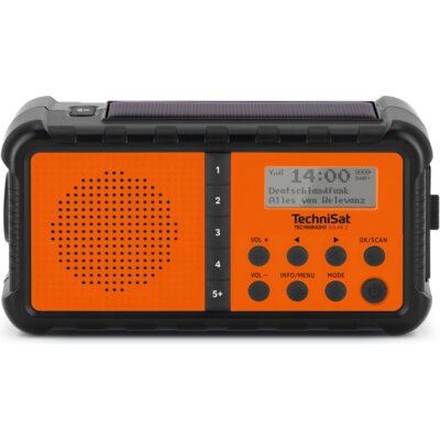 TECHNISAT Techniradio Solar 2 Cyfrowe Przenośne Czarno-pomarańczowy