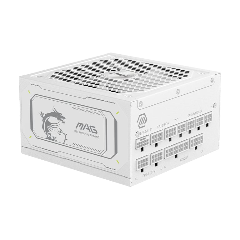 MSI MAG A1000GL PCIE5 WHITE moduł zasilaczy 1000 W 24-pin ATX ATX Biały