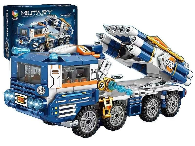 Klocki - Pojazd wojskowy z wyrzutnią rakiet - klocki