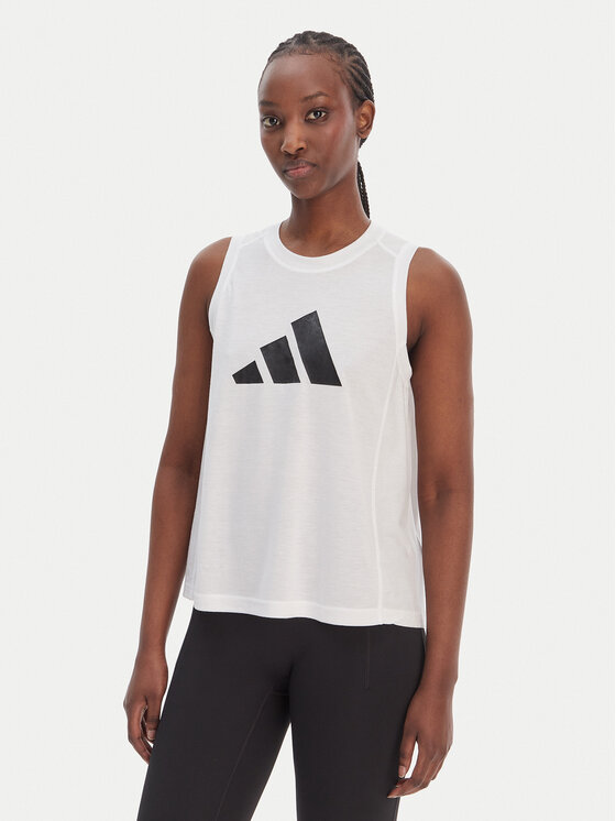 adidas Koszulka techniczna Train Essentials Big Logo IT0540 Biały Regular Fit