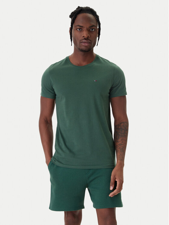 Tommy Jeans T-Shirt DM0DM04411 Zielony Regular Fit