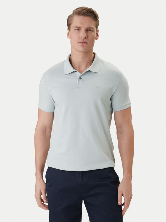 Calvin Klein Polo LV04LC254G Zielony Slim Fit