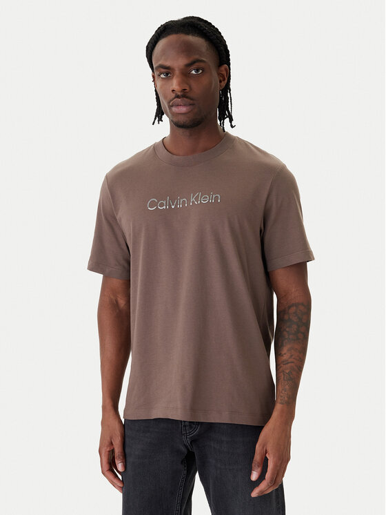 Calvin Klein T-Shirt LV04LF813G Beżowy Regular Fit