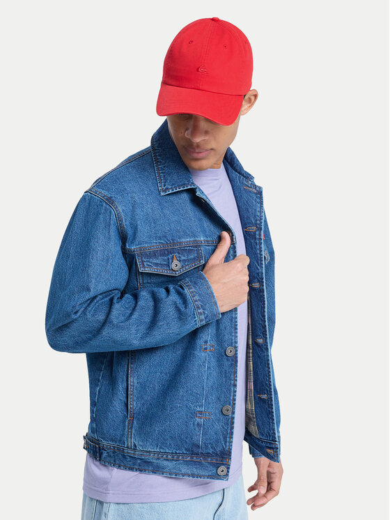 Quiksilver Kurtka jeansowa All Ride Denimt EQYJK04177 Niebieski Boxy Fit