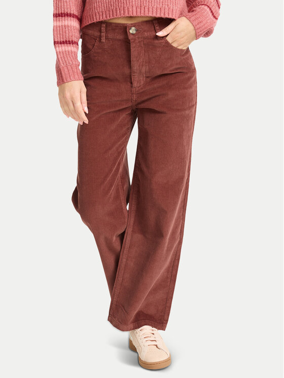 Billabong Spodnie materiałowe Be Free Cord EBJDP03002 Brązowy Wide Leg
