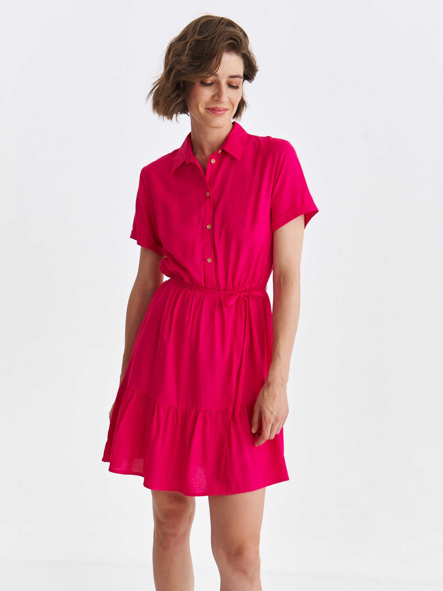 Sukienka damska ciemny róż - SSU4717CR sukienka - TOP SECRET - Odzieżowy sklep internetowy TOP SECRET