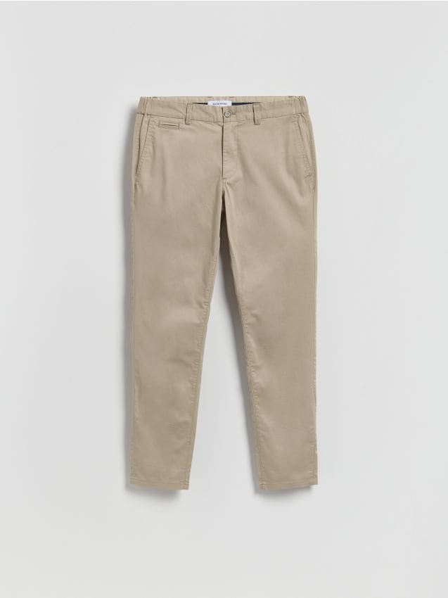 Reserved - Spodnie chino slim fit - beżowy