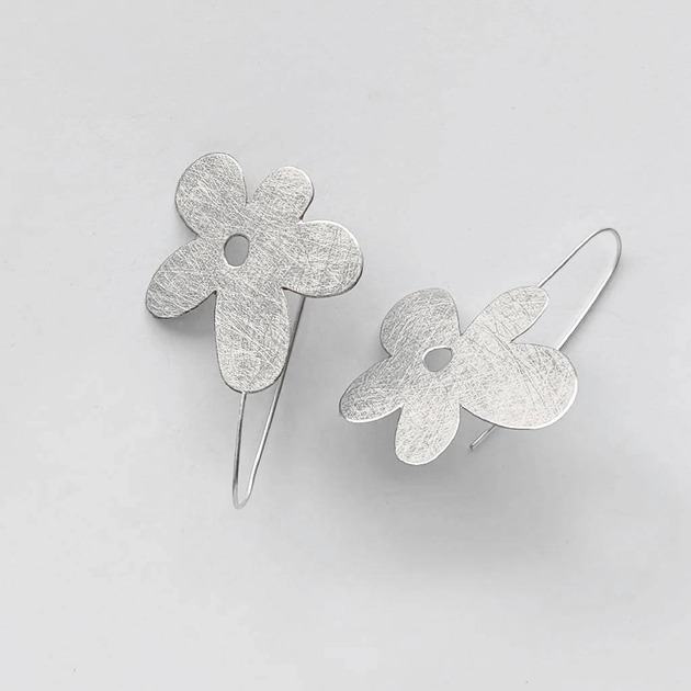 Kolczyki srebrne KWIAT