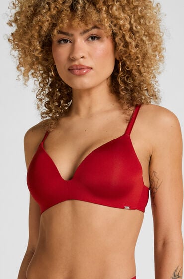 Hunkemöller Biustonosz usztywniany bez fiszbin Mona Czerwony