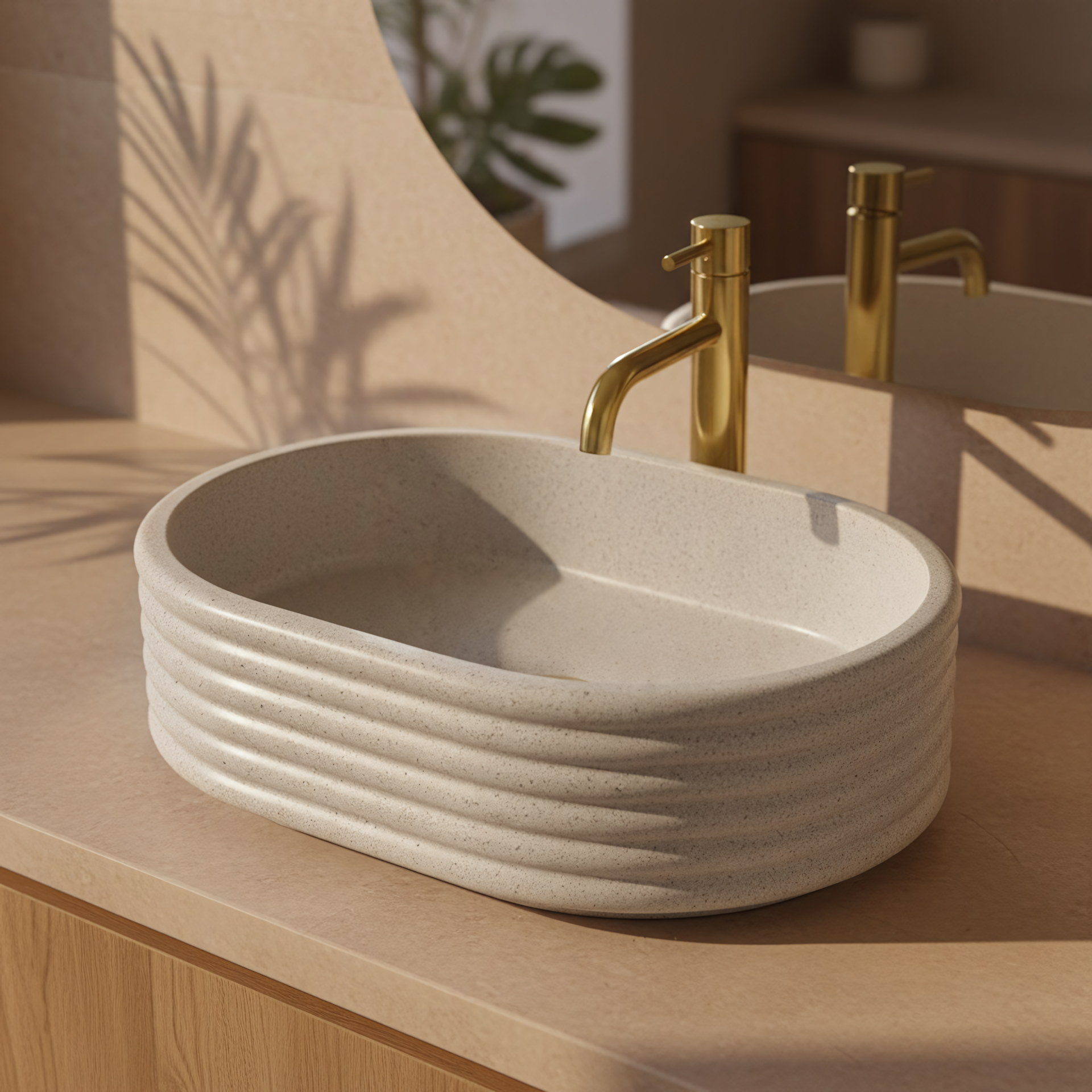 Rea Umywalka nablatowa Nicoletta Beige REA-U7346