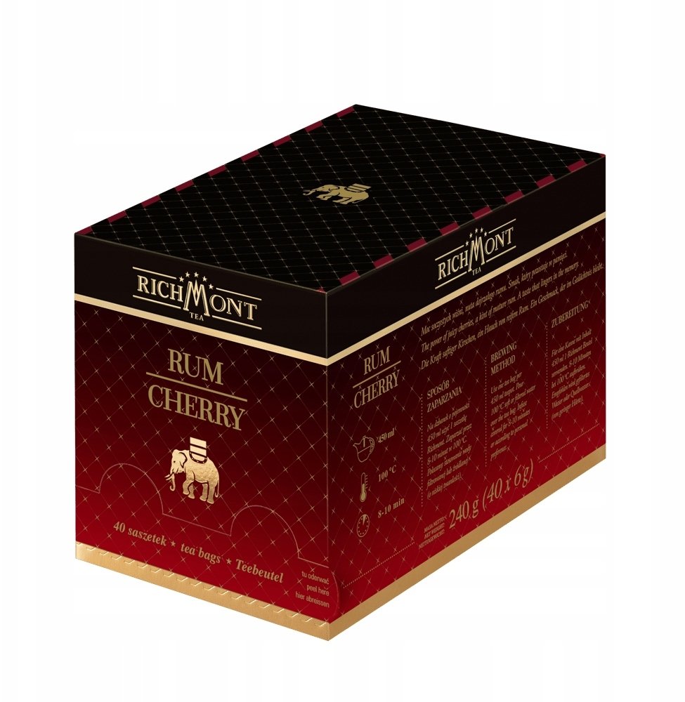 Herbata owocowo-ziołowa Richmont Rum Cherry 40x6g
