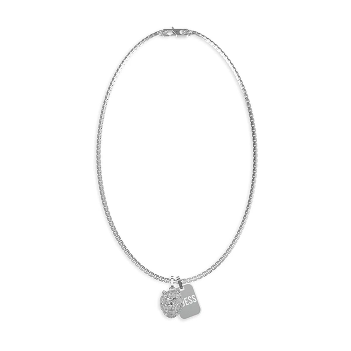 Biżuteria GUESS JUMN01300JWST. Naszyjnik, Kolor szary. Mężczyzna.