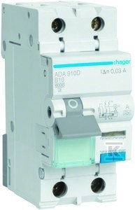 Hager WYŁ.RÓŻ.10A,CH.B,30MA,6KA,TYP A,2BIEG