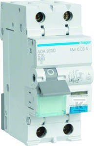 Hager WYŁ.RÓŻ.10A,CH.C,30MA,6KA,TYP A,2BIEG