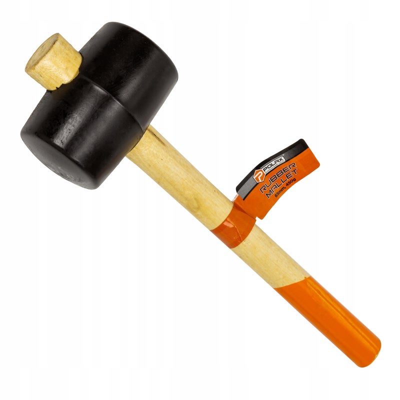 Polax Młotek gumowy drewniana rączka 65mm 450g