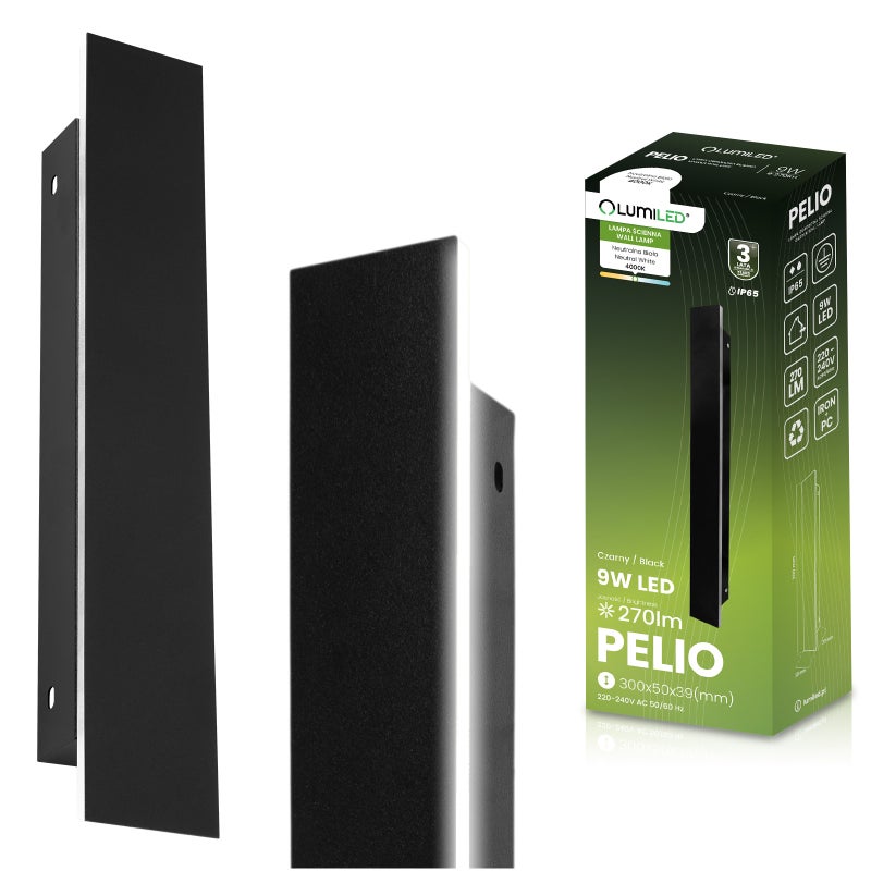 Lampa Ogrodowa Lumiled LED Natynkowa Kinkiet Elewacyjny Ścienny 9W 4000K Neutralna biel IP65 1 szt.