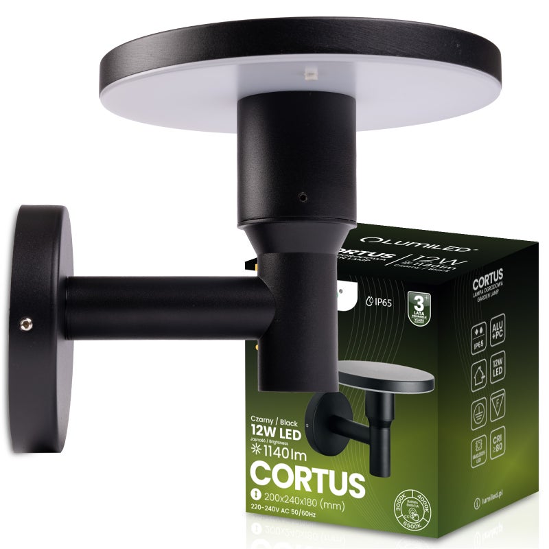 Lampa Ogrodowa Lumiled Zewnętrzna Kinkiet Elewacyjny CCT LED 12W CCT IP65 1 szt.