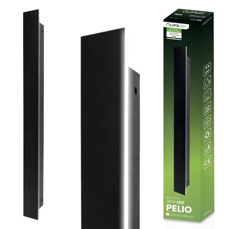 Lampa Ogrodowa Lumiled LED Natynkowa Kinkiet Elewacyjny Ścienny 18W 4000K Neutralna biel IP65 1 szt.