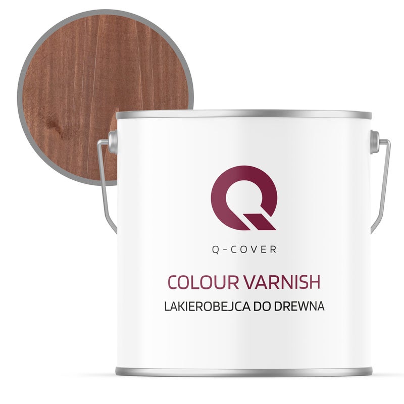 Lakierobejca do Drewna 3w1 Q-Cover Orzech ciemny Satyna 5L