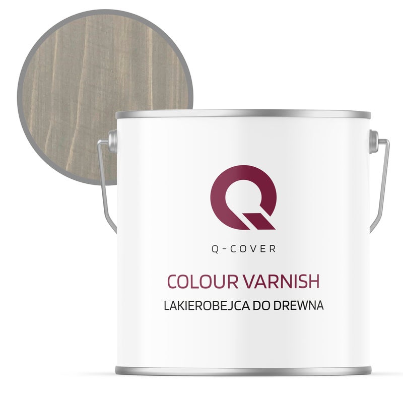 Lakierobejca do Drewna 3w1 Q-Cover Szary ciemny RAL7046 Satyna 5L