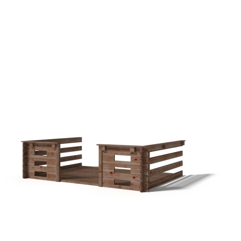 Weranda do domku ALTANKA 3x2 m - Kolor brązowy, drewniana, impregnowana, DOM147, 1szt.