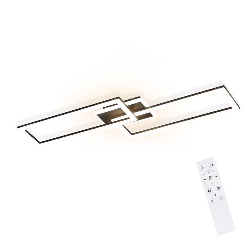 NETTLIFE Ściemnialna lampa sufitowa LED Nowoczesny design 56W Czarny