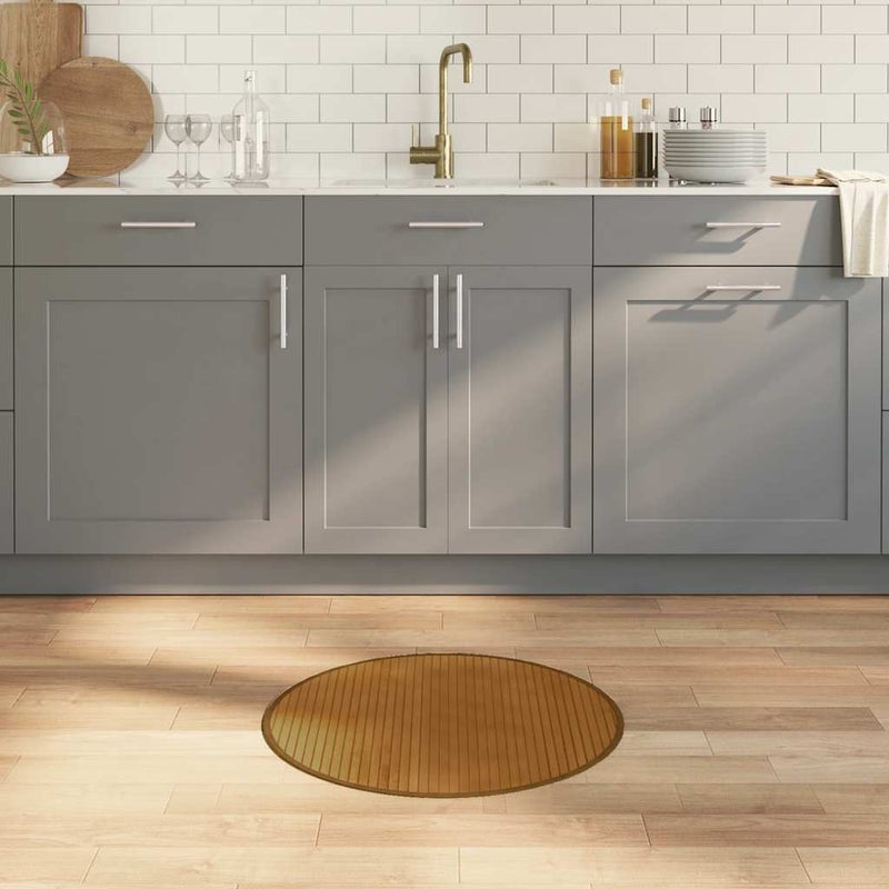 Dywan okrągły, brązowy, 60 cm, bambusowy vidaXL