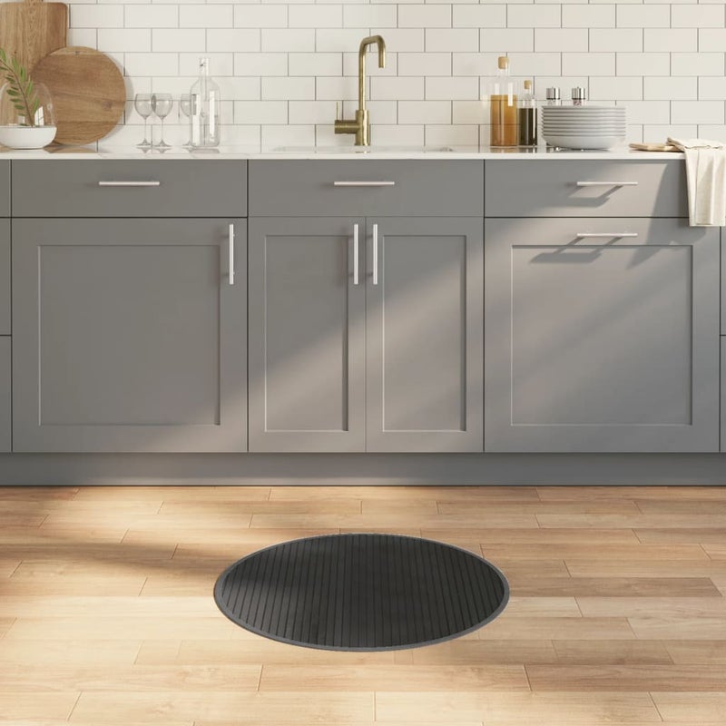 Dywan okrągły, szary, 60 cm, bambusowy vidaXL