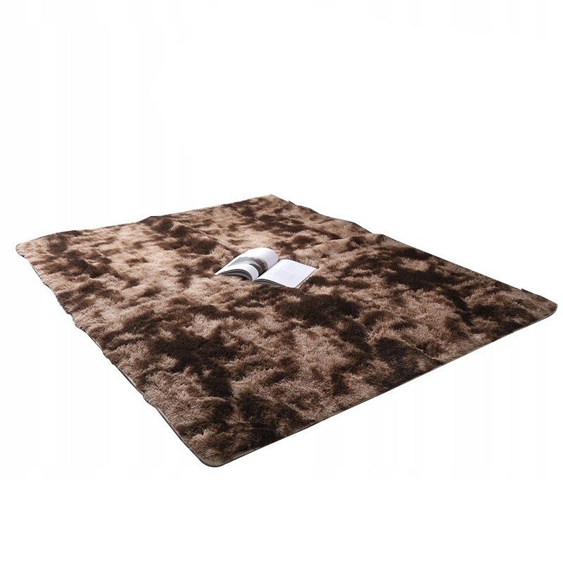 Miękki dywan brązowy pluszowy 160x220 cm