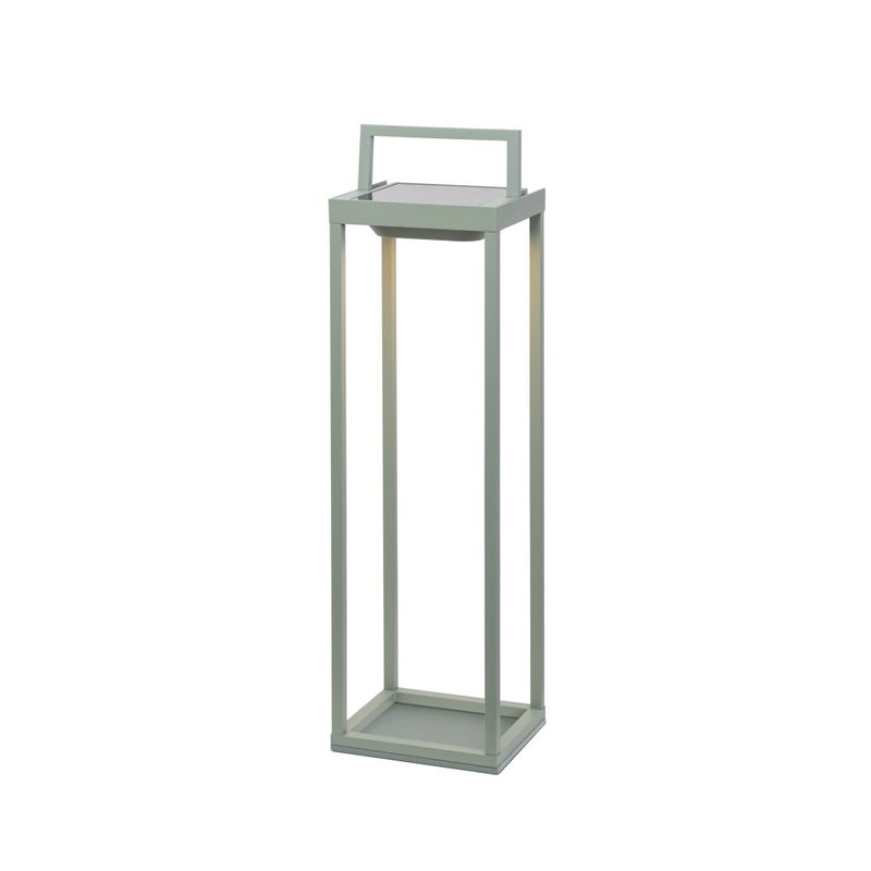 Zafferano - Domowa lampa solarna z 2 diodami LED, 56,4 cm - 2 W, zasilana bateryjnie, ścienna i stołowa z czujnikiem zmierzchu - szałwiowa zieleń