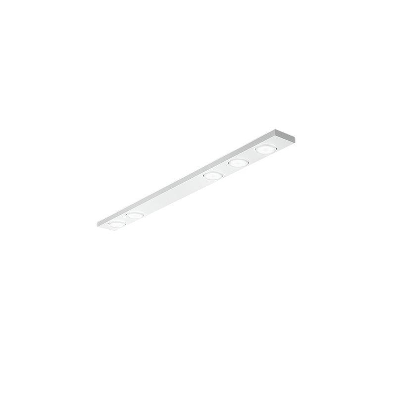 Przycisk - Lampa sufitowa LED 5xGX53 max 15W, prostokątna 120x10 cm, malowany metal, IP20 - Perenz - biała