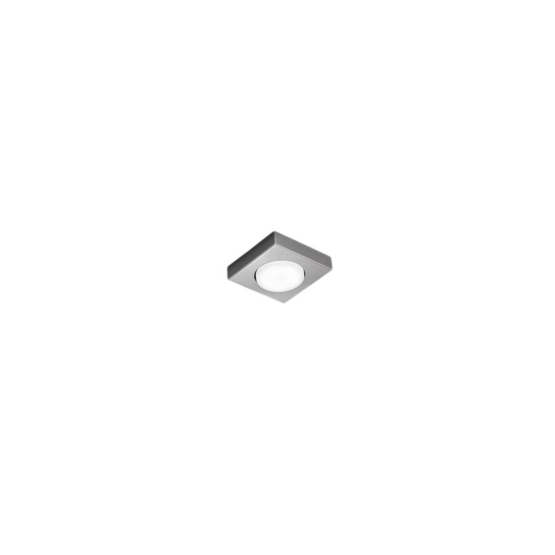 Przycisk - Lampa sufitowa LED GX53 max 15W, kwadratowa 11,5x11,5 cm, malowana metalowa, IP20 - Perenz - aluminium