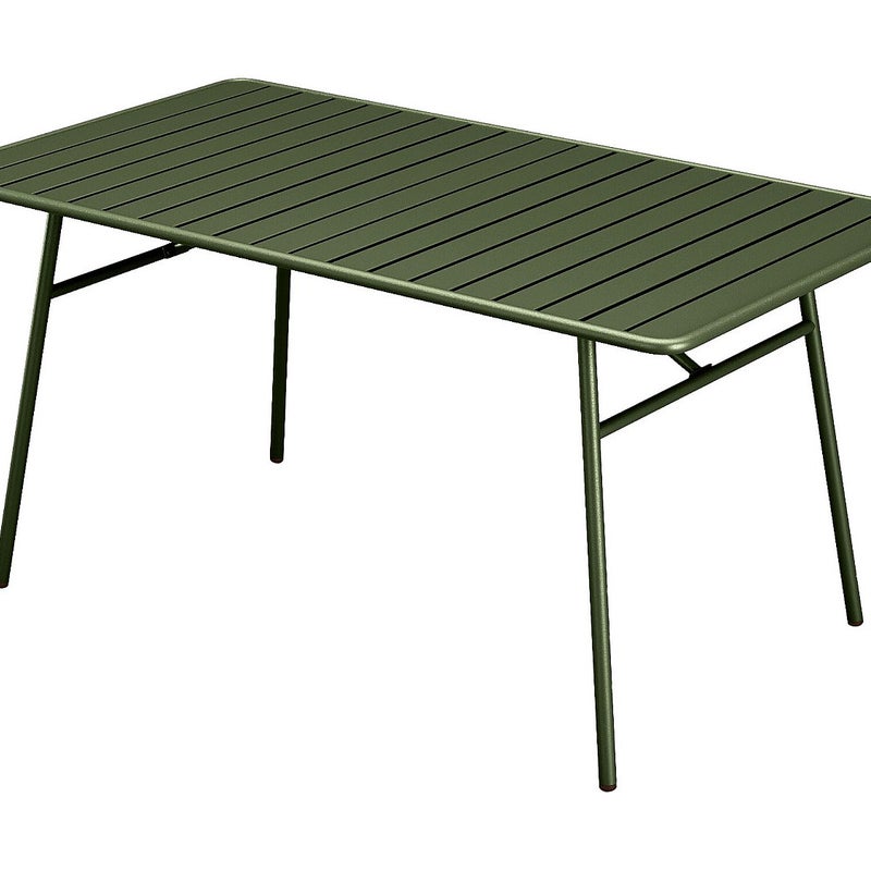 Metalowy stół ogrodowy dł. 200 cm - Khaki - MIRMANDE od MYLIA