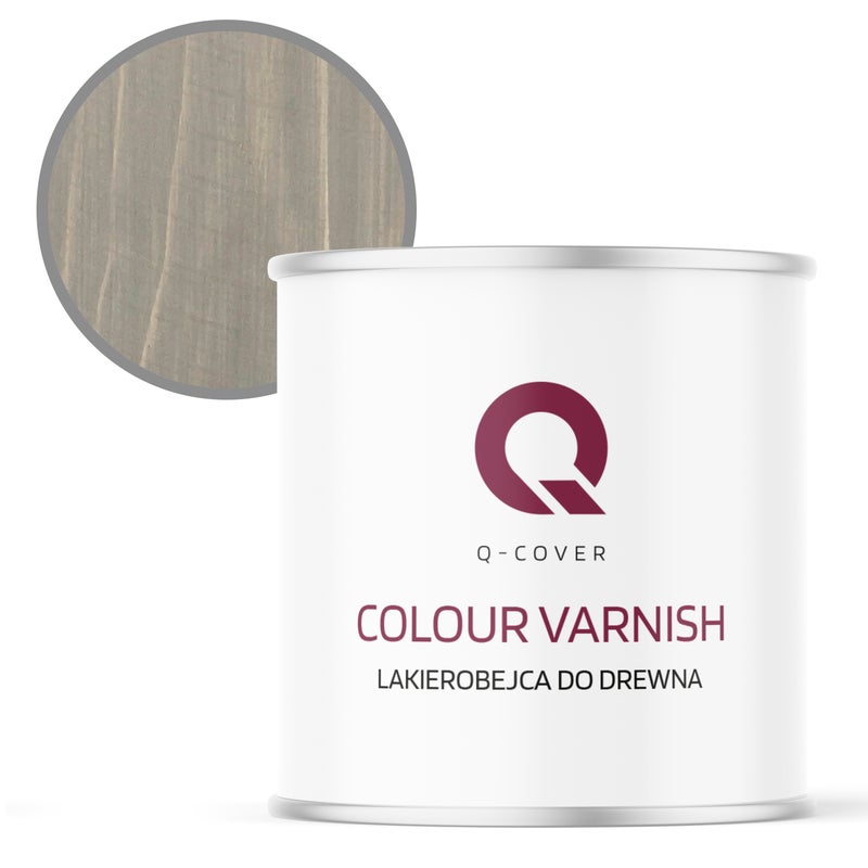 Lakierobejca do Drewna 3w1 Q-Cover Szary ciemny RAL7046 Satyna 2.5L