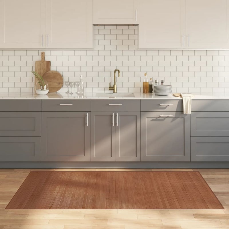 Dywan prostokątny, brązowy, 100x200 cm, bambusowy vidaXL