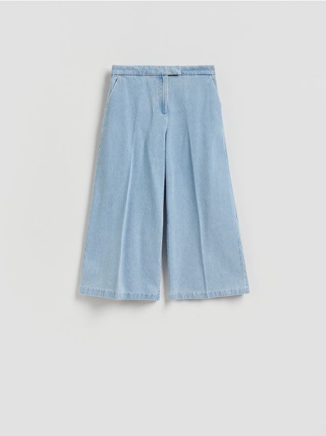 Reserved - Jeansy culotte - niebieski