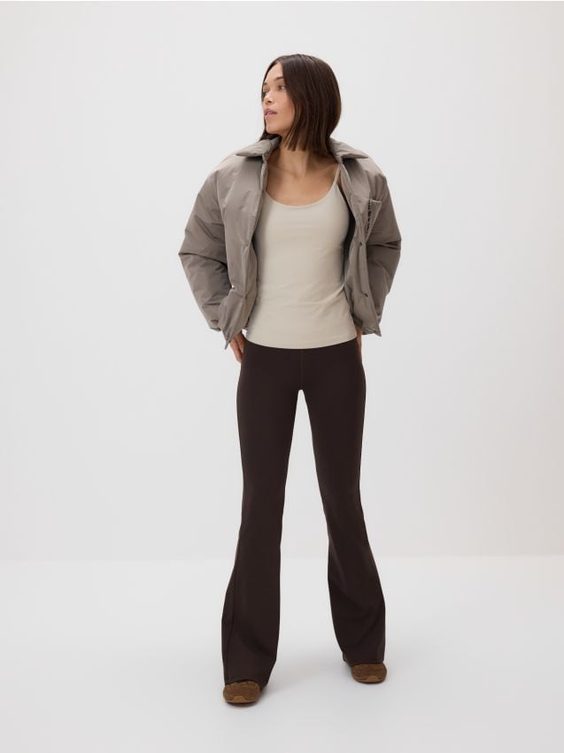 Reserved - Gładki top na ramiączkach - beżowy