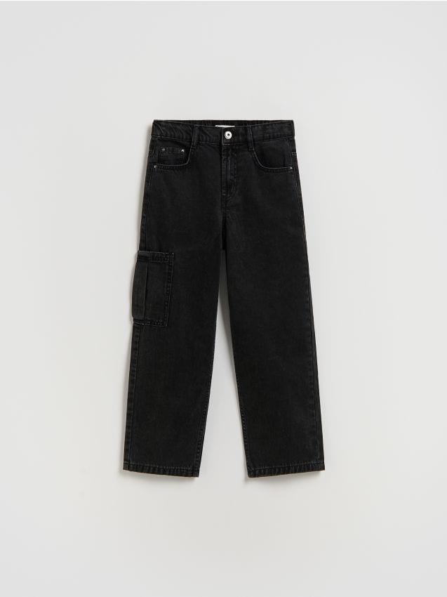 Reserved - Jeansy straight fit - czarny