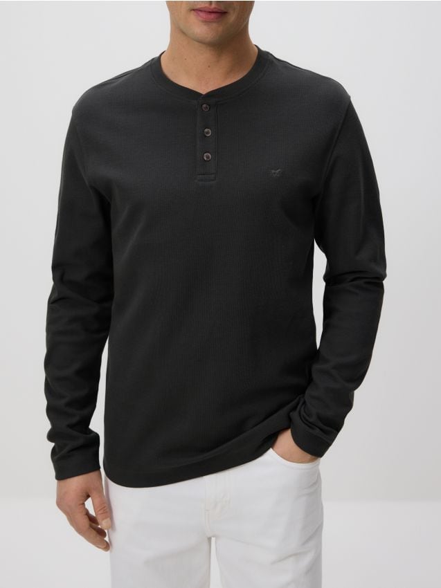 Reserved - Longsleeve slim fit - szary