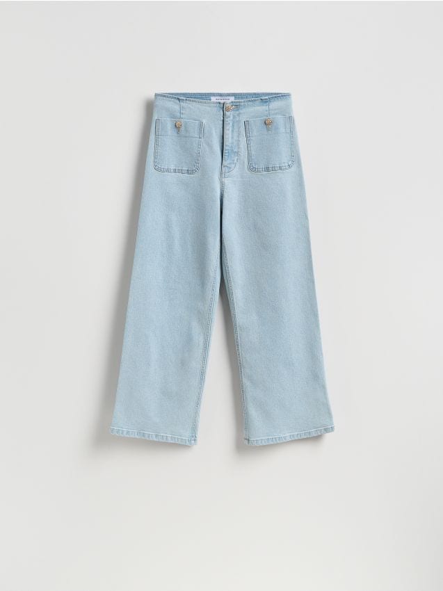 Reserved - Spodnie culotte - niebieski