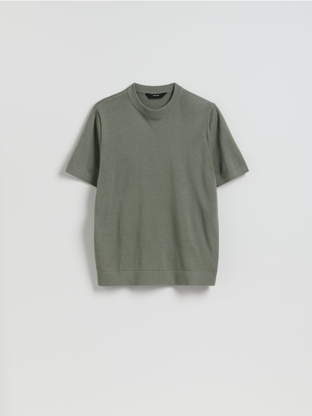 Reserved - Sweter z krótkim rękawem - jasnozielony